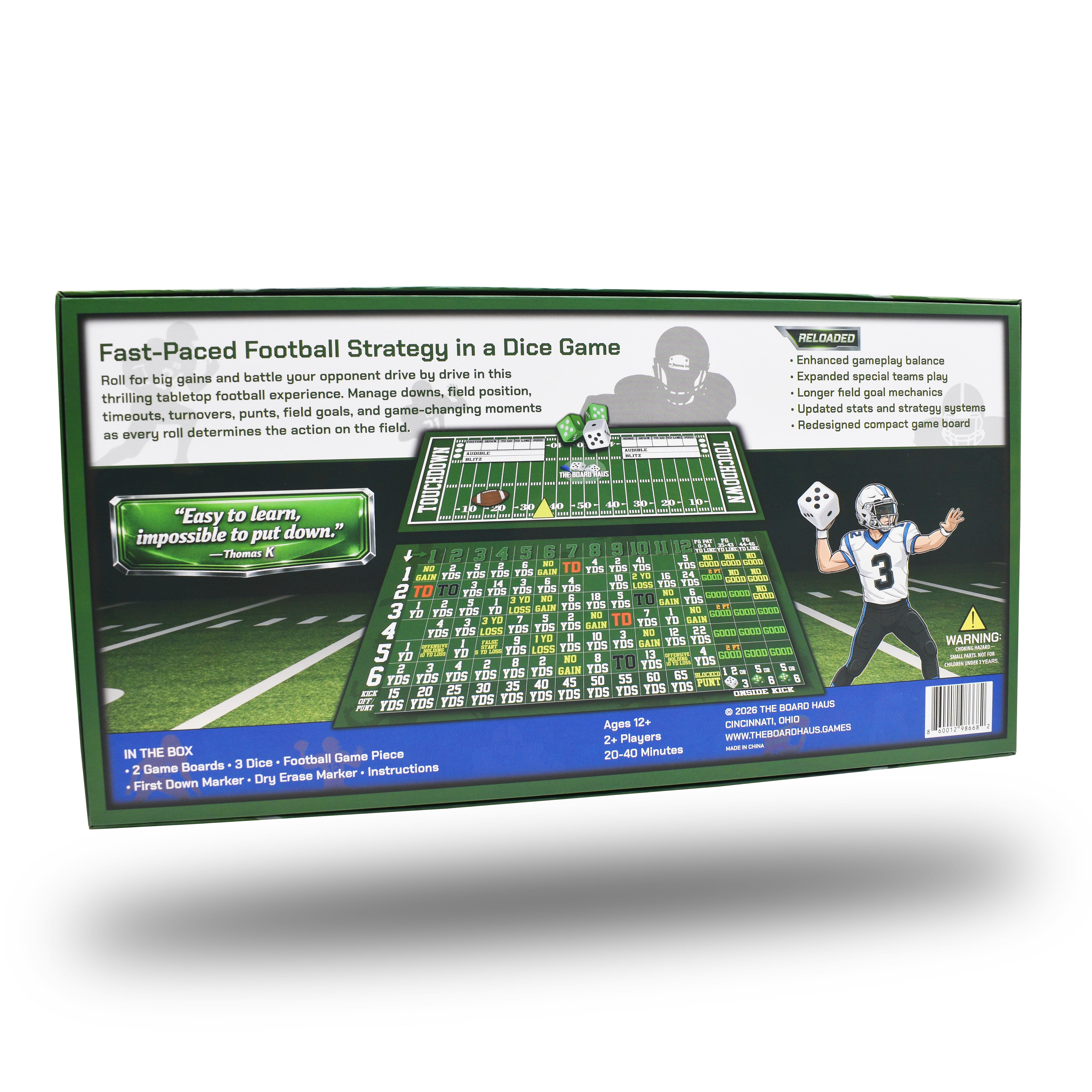 Football Dice Game – Tabletop Football Board Game