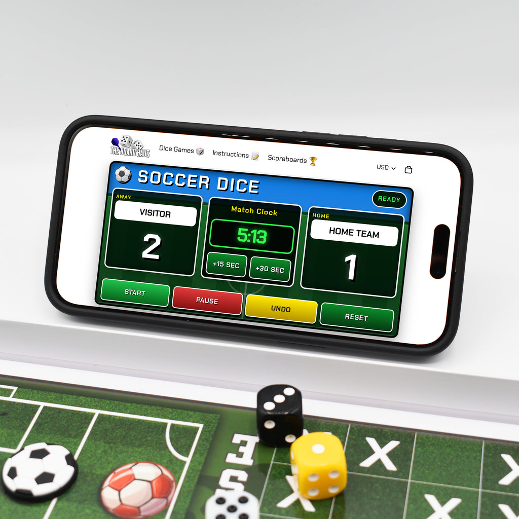 Soccer Dice Game – Tabletop Soccer Board Game