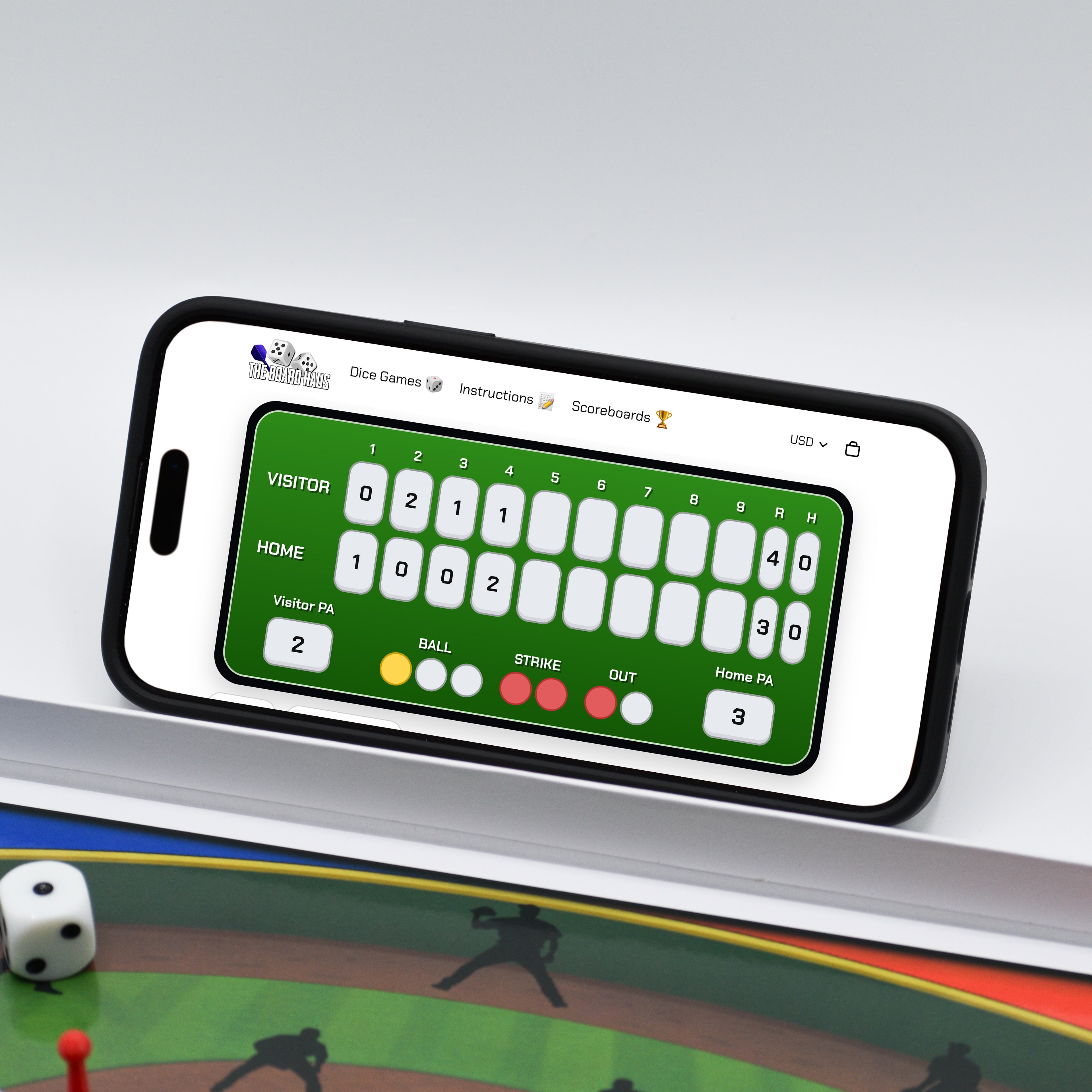 Baseball Dice Game – Tabletop Baseball Board Game